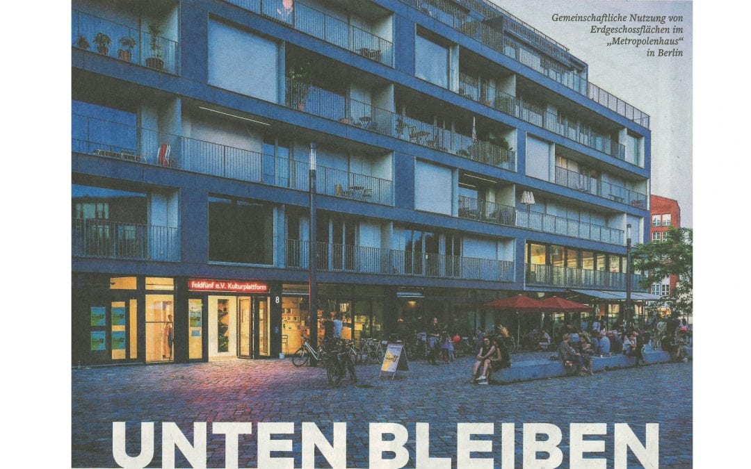 DIE WELT: “Unten bleiben” – Michael Fabricius über Erdgeschossnutzungen in Krisenzeiten